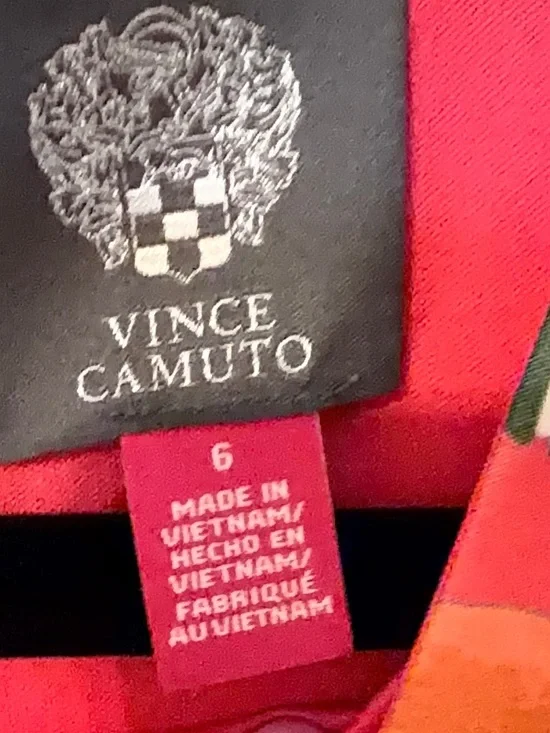 Vince Camuto Pink and Turquoise Floral Print Sleeveless Mini Dress - Picture 3 of 6